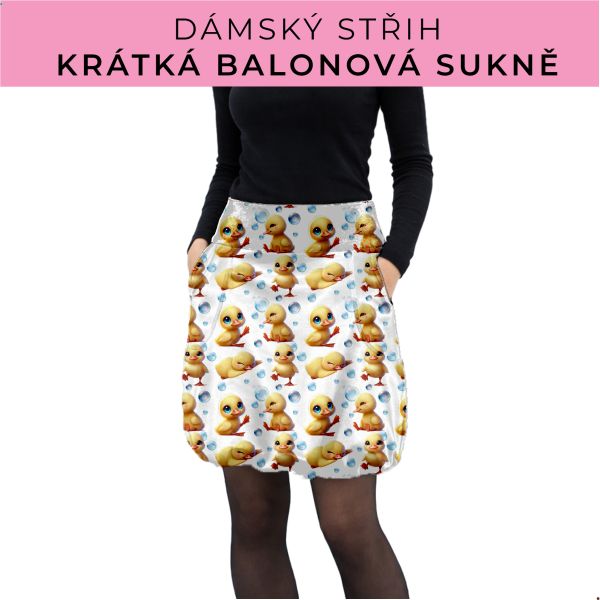 Dámský střih - balonová krátká sukně
