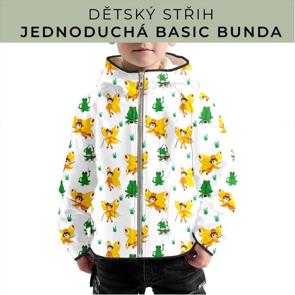 Dětský střih - jednoduchá dětská BASIC  bunda