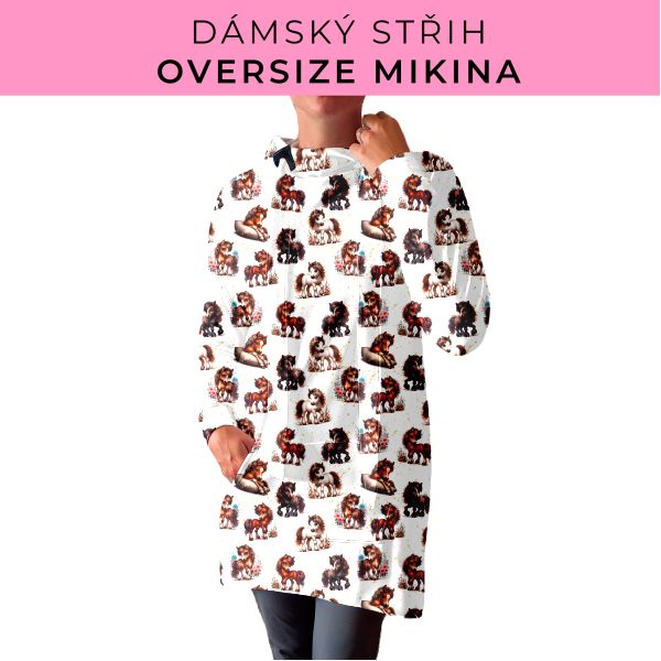 DÁMSKÝ střih - Oversize mikina
