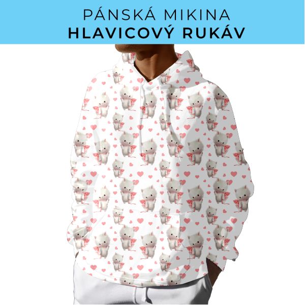 PÁNSKÝ střih - mikina s kapucí