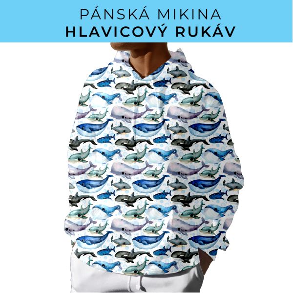 PÁNSKÝ střih - mikina s kapucí