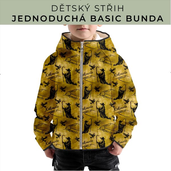 Dětský střih - jednoduchá dětská BASIC  bunda