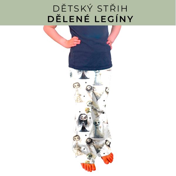 Dětský střih - Dělené legíny