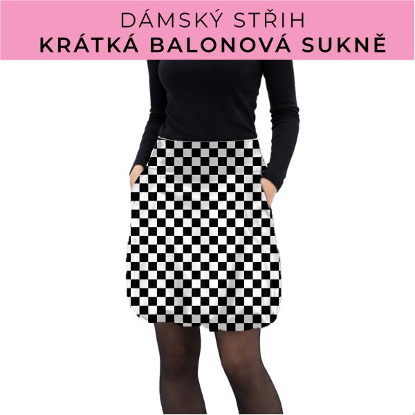 Dámský střih - balonová krátká sukně