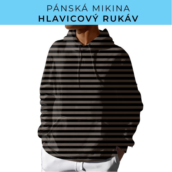 PÁNSKÝ střih - mikina s kapucí