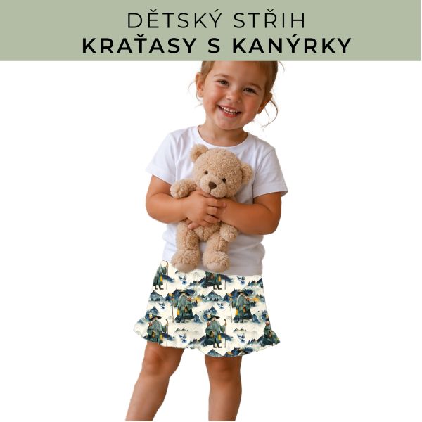 Dětský střih - Kraťásky s kanýrkem