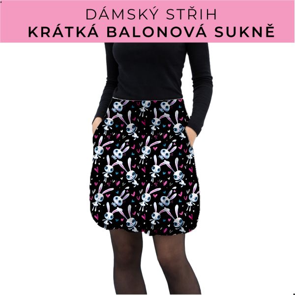 Dámský střih - balonová krátká sukně