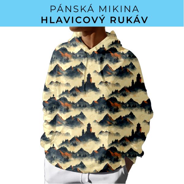 PÁNSKÝ střih - mikina s kapucí