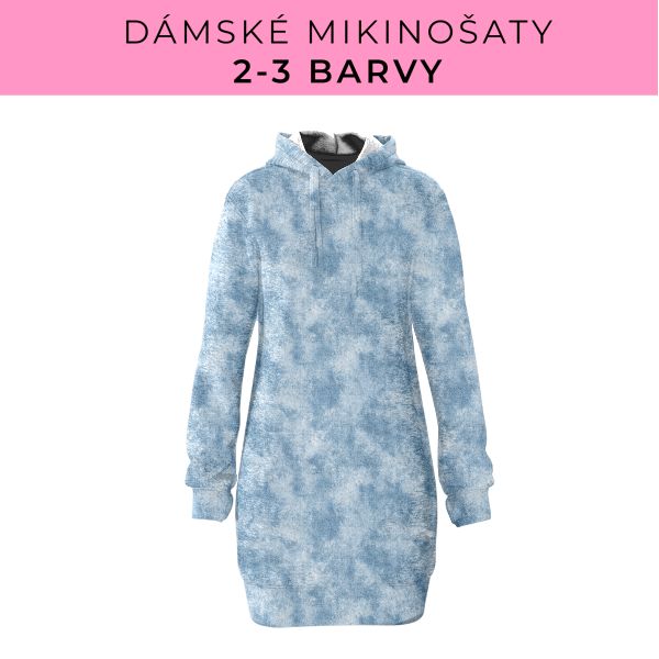 DÁMSKÝ střih - Mikinošaty 2-3 barvy