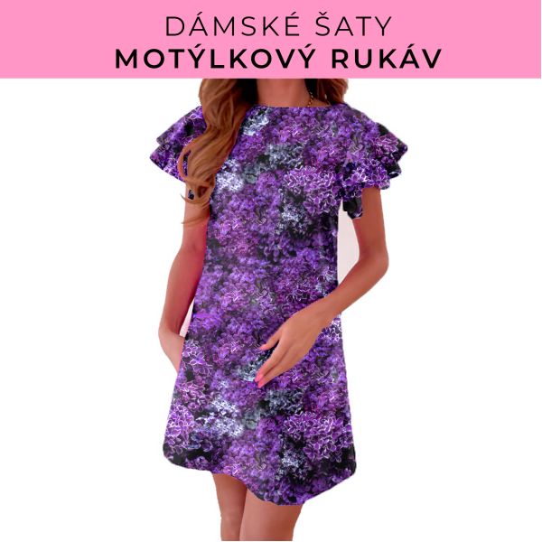 DÁMSKÝ střih - šaty s motýlkovým rukávem