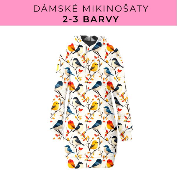 DÁMSKÝ střih - Mikinošaty 2-3 barvy