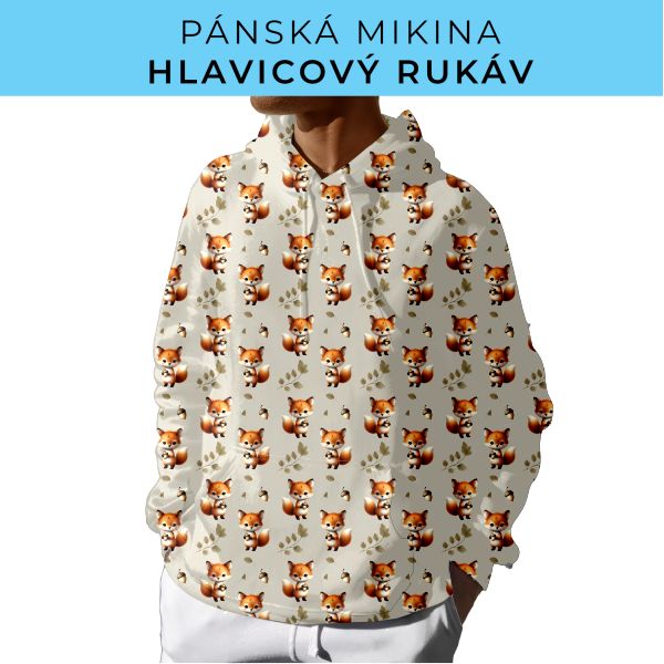 PÁNSKÝ střih - mikina s kapucí