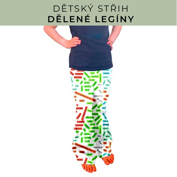 Dětský střih - Dělené legíny