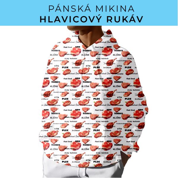 PÁNSKÝ střih - mikina s kapucí