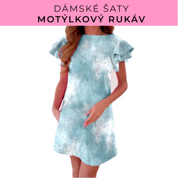 DÁMSKÝ střih - šaty s motýlkovým rukávem