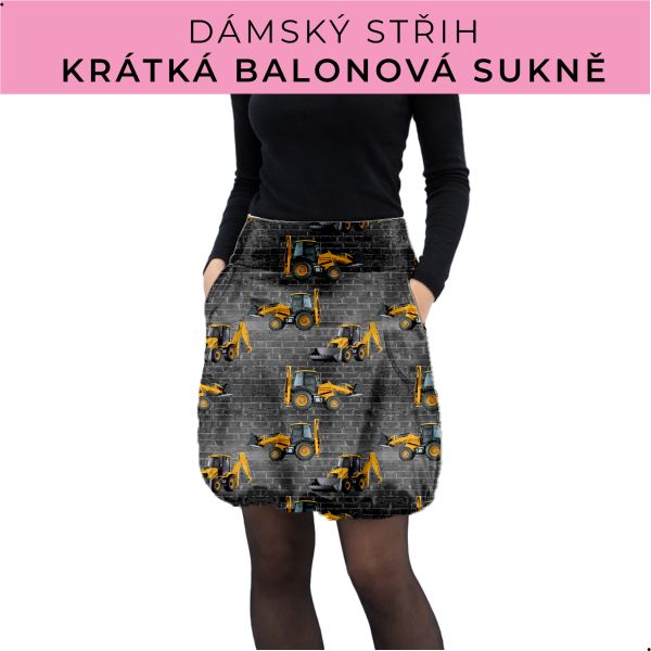 Dámský střih - balonová krátká sukně
