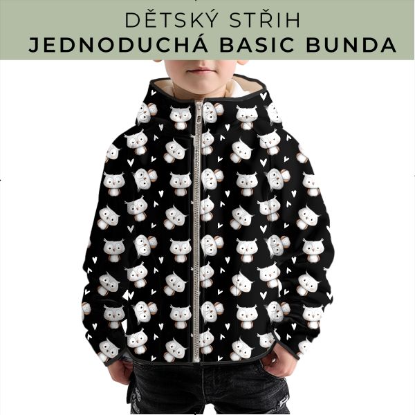 Dětský střih - jednoduchá dětská BASIC  bunda
