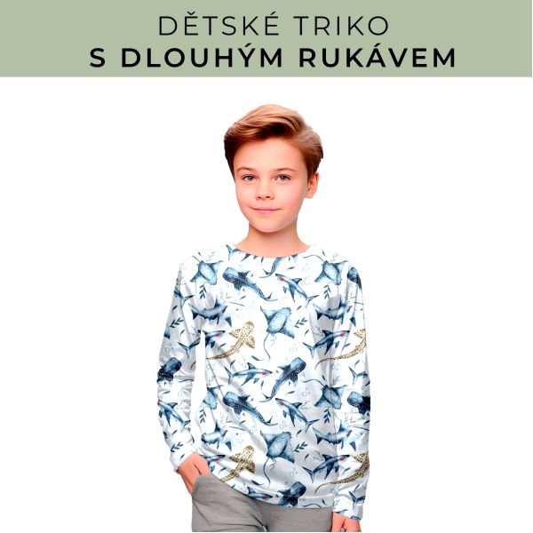 DĚTSKÝ střih - triko dlouhý rukáv