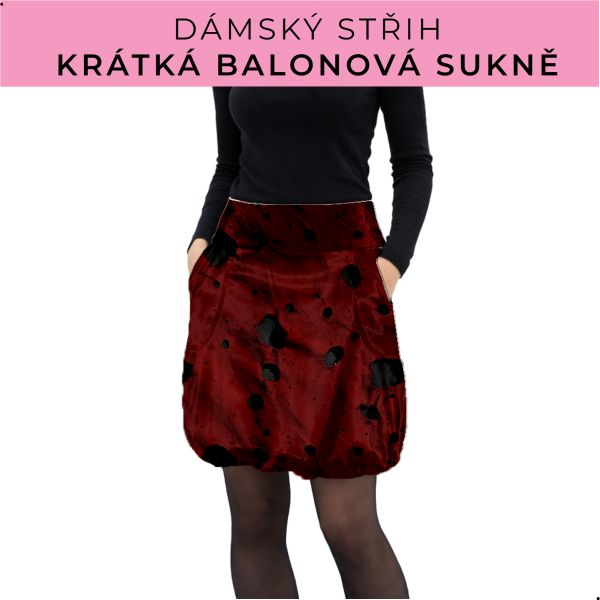 Dámský střih - balonová krátká sukně