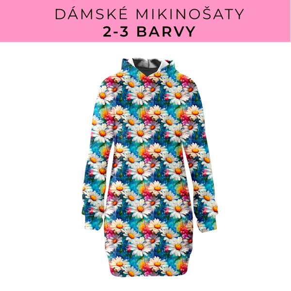DÁMSKÝ střih - Mikinošaty 2-3 barvy