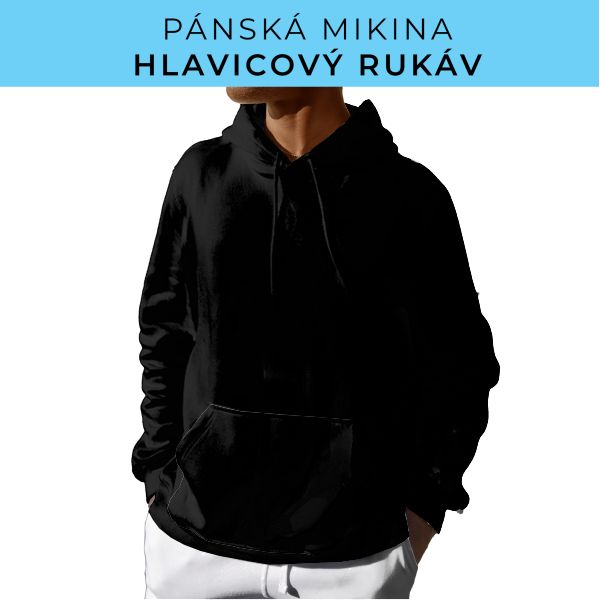 PÁNSKÝ střih - mikina s kapucí