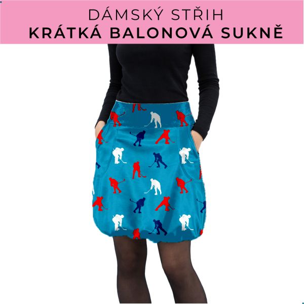 Dámský střih - balonová krátká sukně
