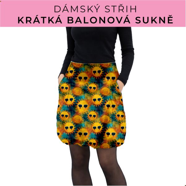 Dámský střih - balonová krátká sukně