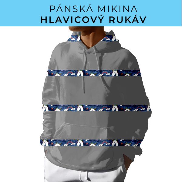 PÁNSKÝ střih - mikina s kapucí