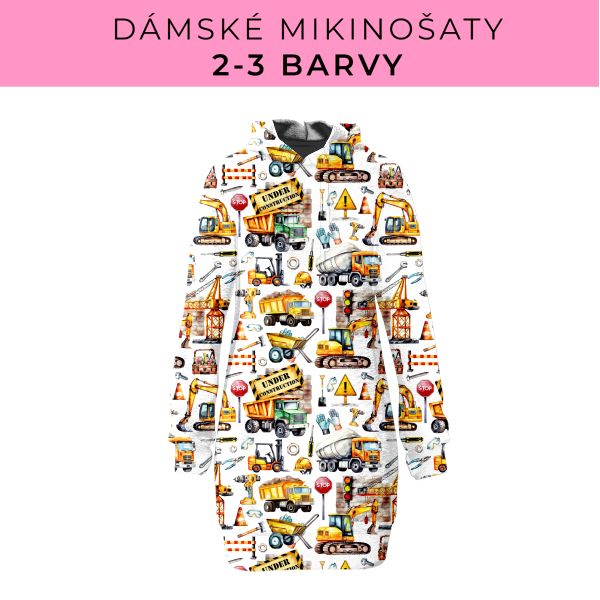 DÁMSKÝ střih - Mikinošaty 2-3 barvy