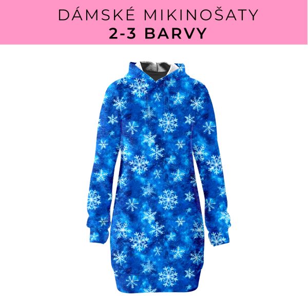 DÁMSKÝ střih - Mikinošaty 2-3 barvy