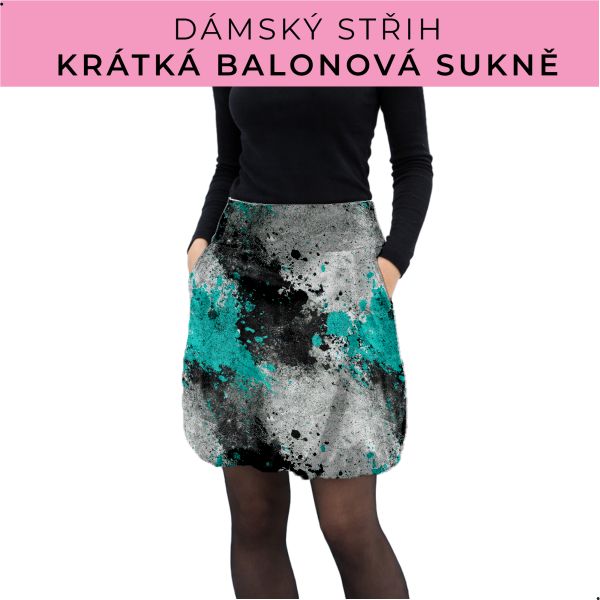 Dámský střih - balonová krátká sukně