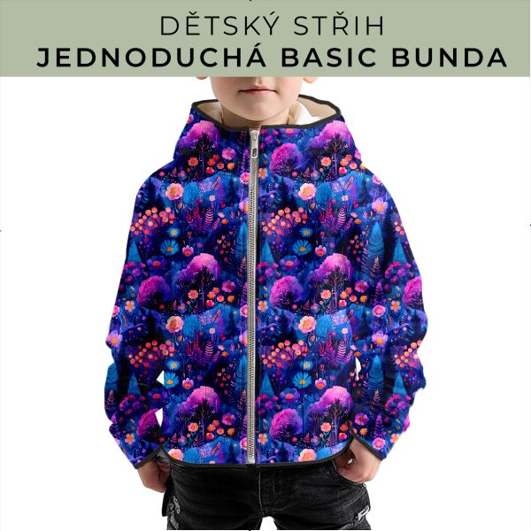 Dětský střih - jednoduchá dětská BASIC  bunda
