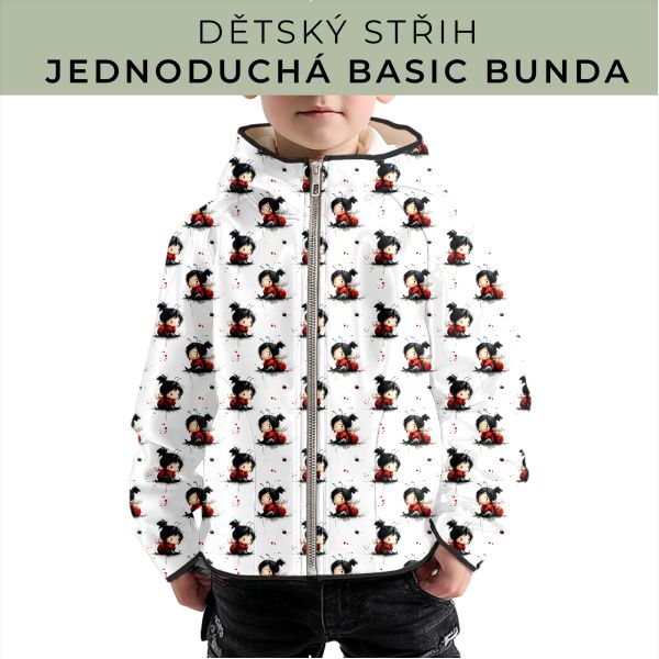 Dětský střih - jednoduchá dětská BASIC  bunda