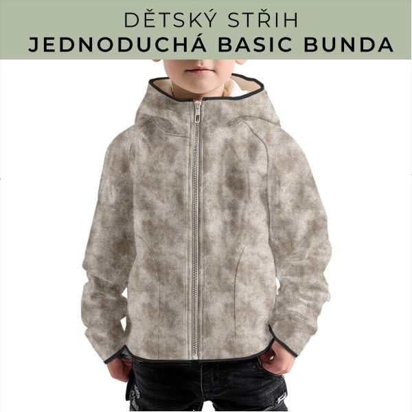 Dětský střih - jednoduchá dětská BASIC  bunda