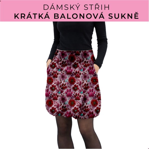 Dámský střih - balonová krátká sukně