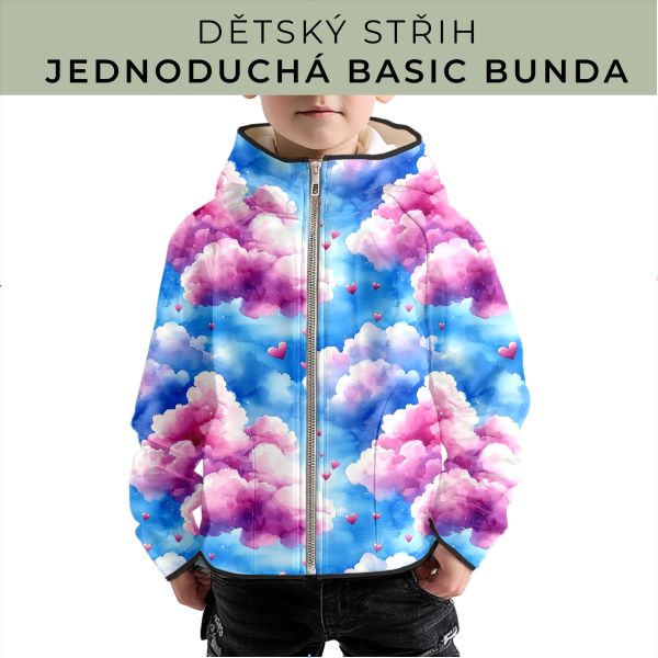 Dětský střih - jednoduchá dětská BASIC  bunda