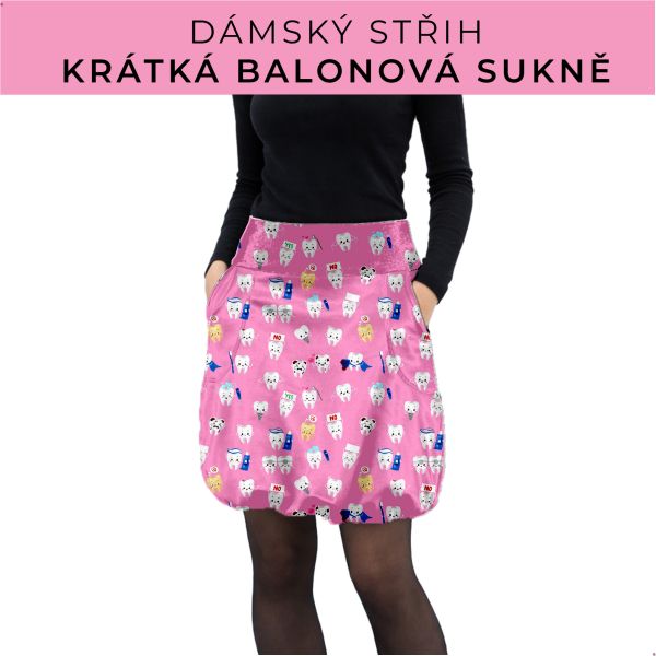 Dámský střih - balonová krátká sukně