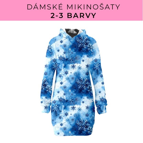 DÁMSKÝ střih - Mikinošaty 2-3 barvy