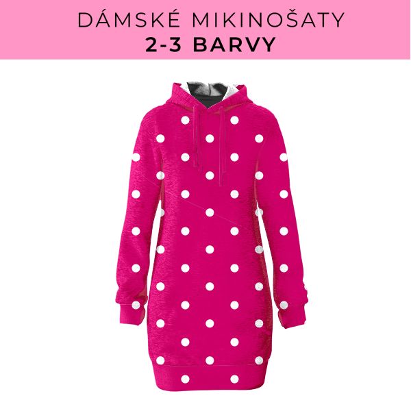 DÁMSKÝ střih - Mikinošaty 2-3 barvy