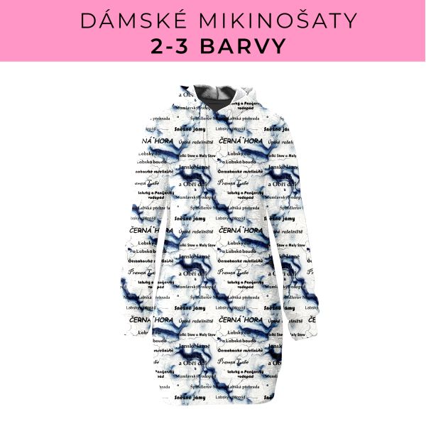 DÁMSKÝ střih - Mikinošaty 2-3 barvy