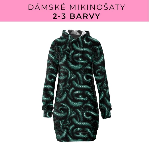 DÁMSKÝ střih - Mikinošaty 2-3 barvy