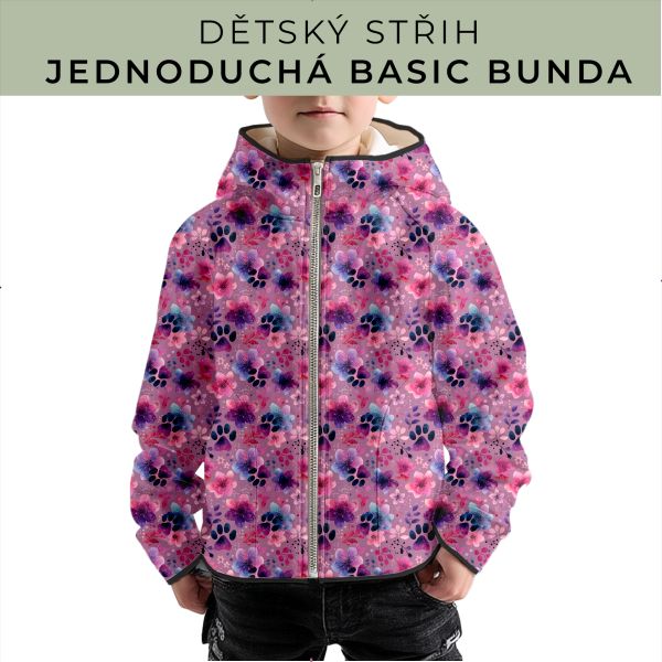 Dětský střih - jednoduchá dětská BASIC  bunda