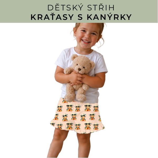 Dětský střih - Kraťásky s kanýrkem