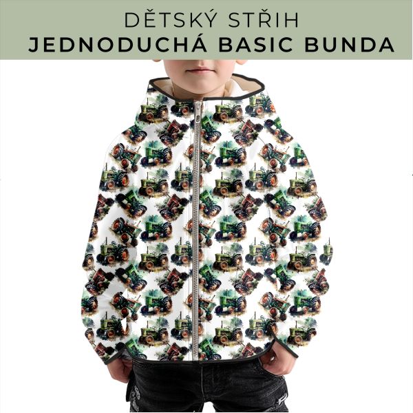 Dětský střih - jednoduchá dětská BASIC  bunda