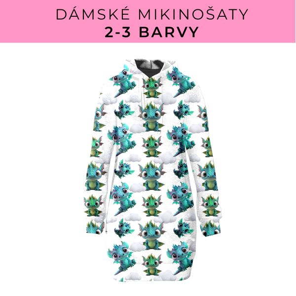 DÁMSKÝ střih - Mikinošaty 2-3 barvy