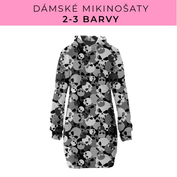 DÁMSKÝ střih - Mikinošaty 2-3 barvy