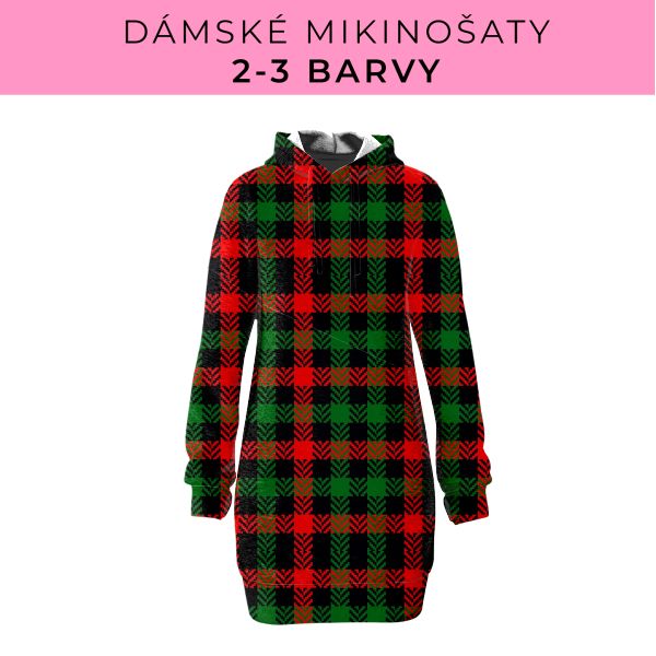DÁMSKÝ střih - Mikinošaty 2-3 barvy