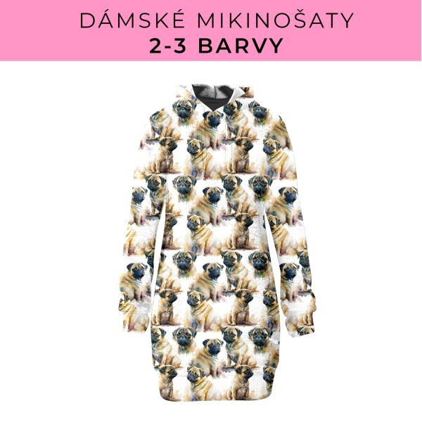 DÁMSKÝ střih - Mikinošaty 2-3 barvy