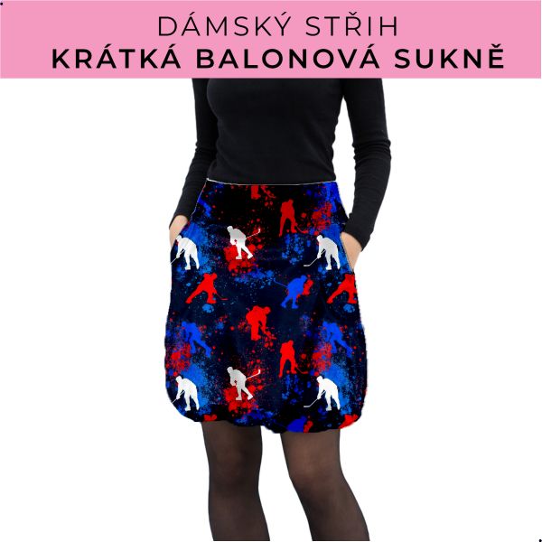 Dámský střih - balonová krátká sukně
