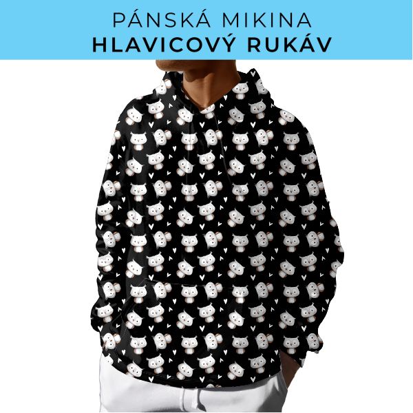 PÁNSKÝ střih - mikina s kapucí